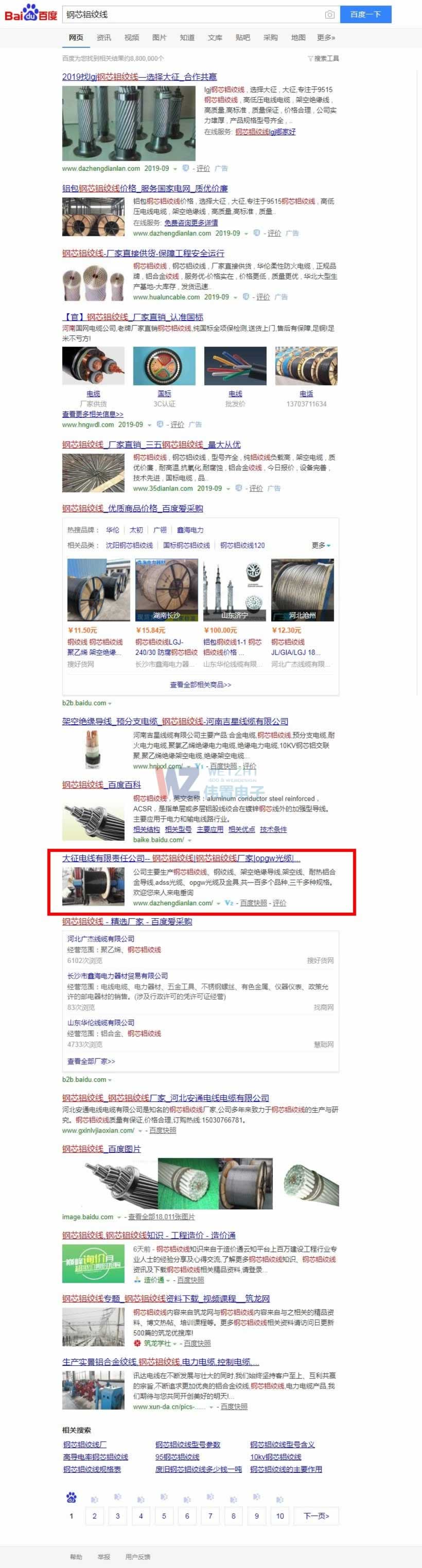 鋼芯鋁絞線網(wǎng)站優(yōu)化效果 鋼芯鋁絞線網(wǎng)站優(yōu)化效果